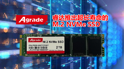 Agrade睿達推出超長壽命的M.2 NVMe SSD